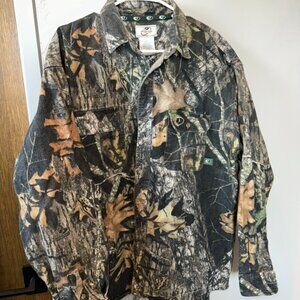 Vintage Mossy Oak Button Down Silent Stalker Camo Shirt Mens